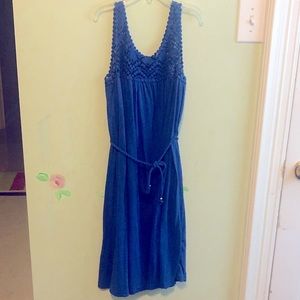 H&M 100% cotton Cobalt Blue Summer Dress | small